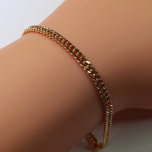 18K Yellow Gold Bracelet LinkSize 7.4